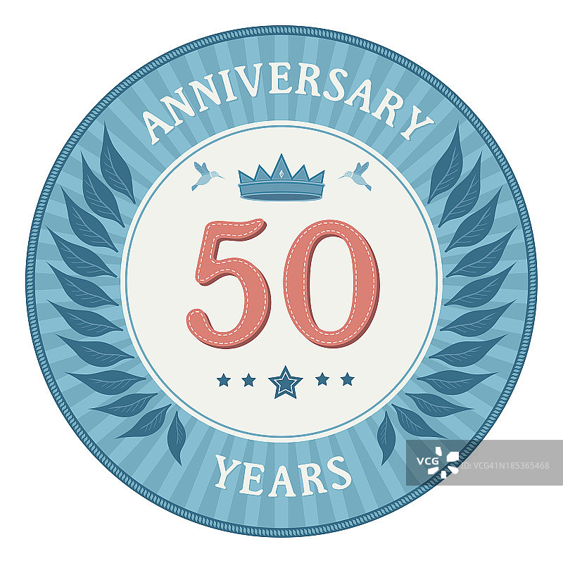 五十年周年纪念徽章图片素材