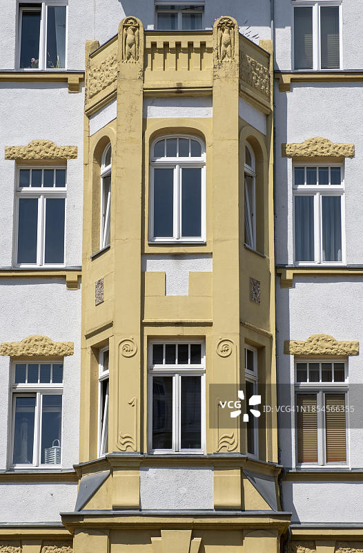 德国开姆尼茨卡斯贝格区的新艺术运动风格建筑图片素材