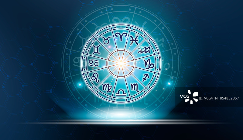 星座运势圈内的十二星座图片素材