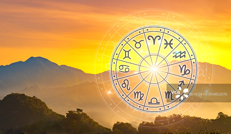 星座运势圈内的十二星座图片素材