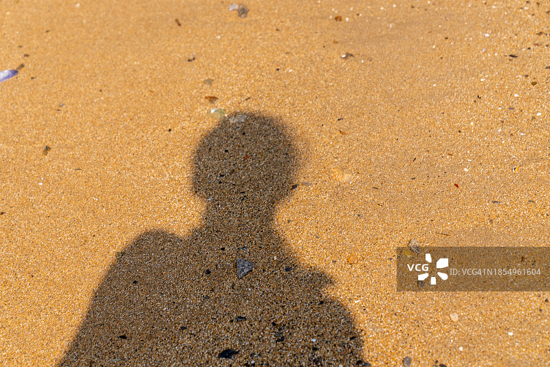 沙滩上的影子图片素材