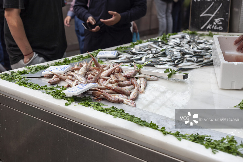 鱼市场待售海鲜图片素材