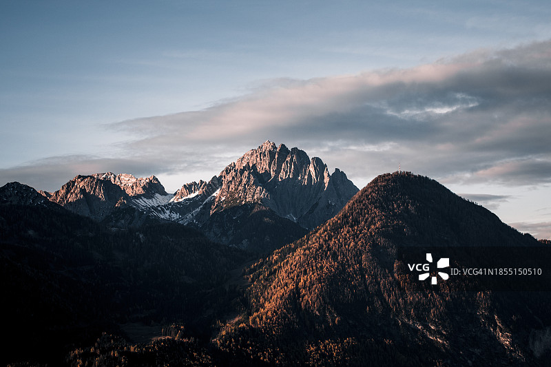 利恩茨雪山风光（奥地利）图片素材