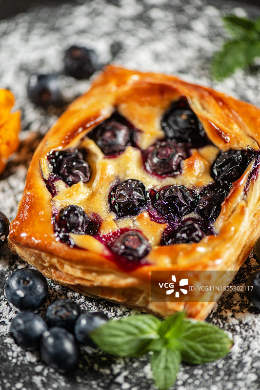 澳大利亚桌子上的馅饼特写图片素材