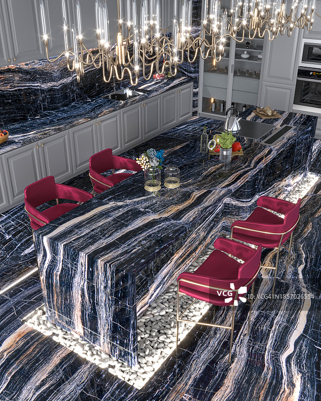 现代厨房台面图片素材