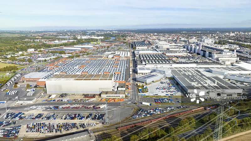 工业区鸟瞰图图片素材