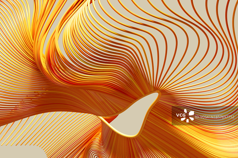 抽象网络电缆数字生成图像：充满活力的数字绳索和结图片素材