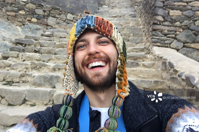 游客用手机拍摄的秘鲁库斯科图片素材