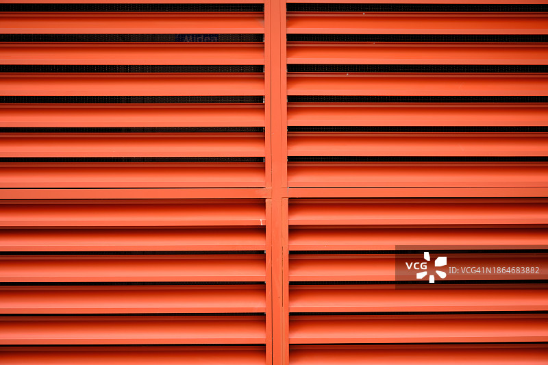 红色关闭的百叶窗特写图片素材