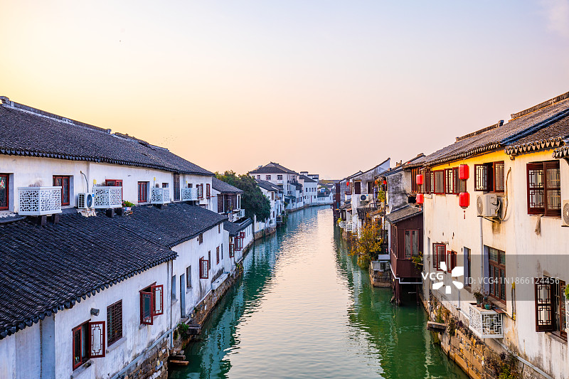 苏州山塘街景色图片素材