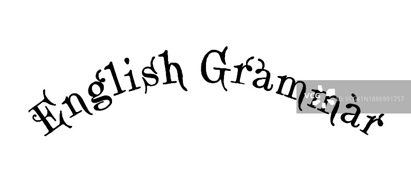 旧版雕刻插图：英语语法句子图片素材