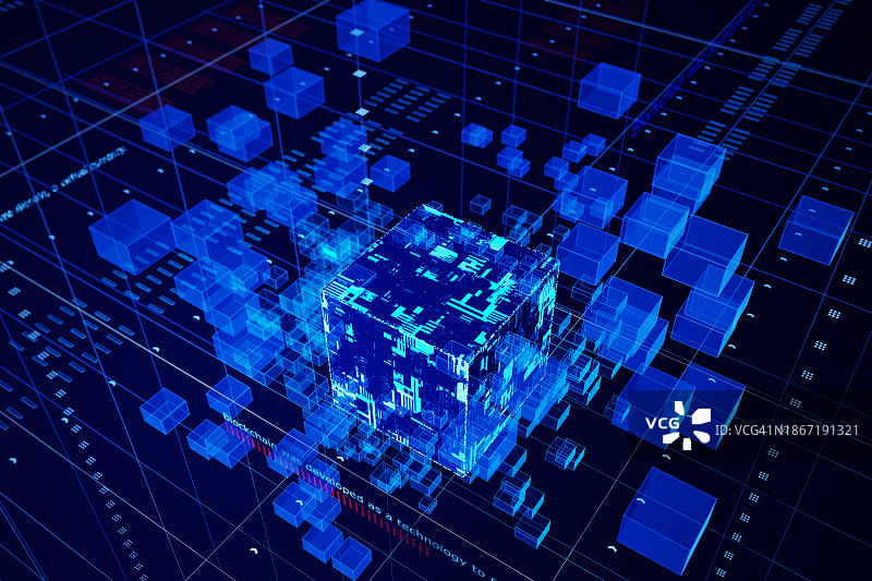 区块链与数据图片素材