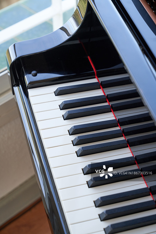 钢琴琴键特写图片素材