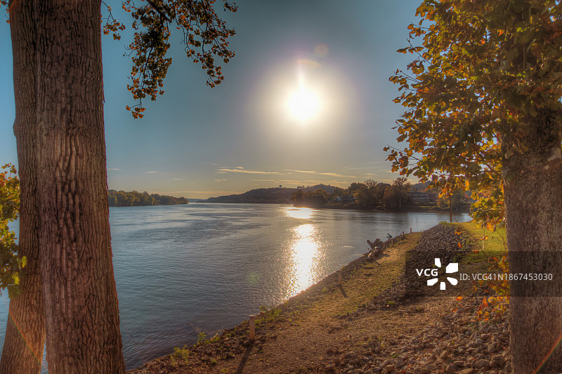 俄亥俄河畔的日落图片素材
