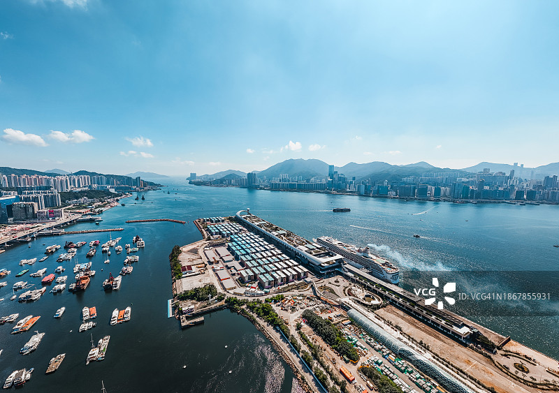 香港启德邮轮码头区社区隔离设施图片素材