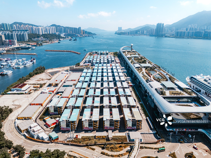 香港启德邮轮码头区社区隔离设施图片素材