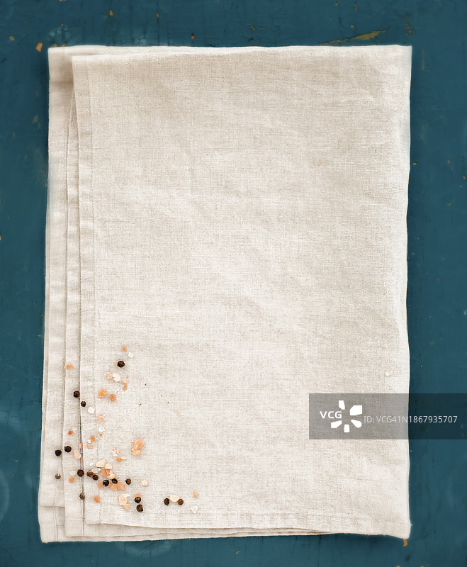 木质背景上的亚麻布图片素材