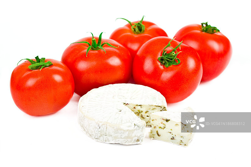 软奶酪和番茄图片素材