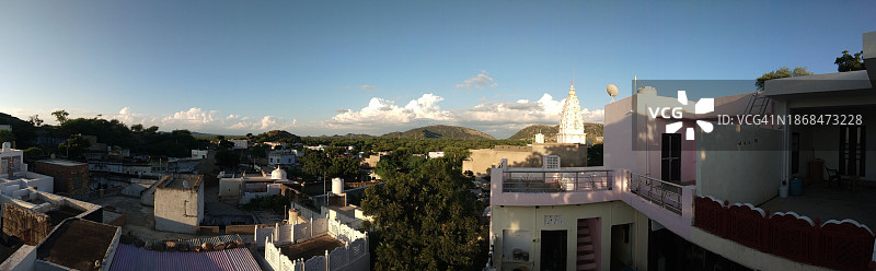 印度拉贾斯坦邦阿杰梅尔地区城镇建筑高角度景观图片素材