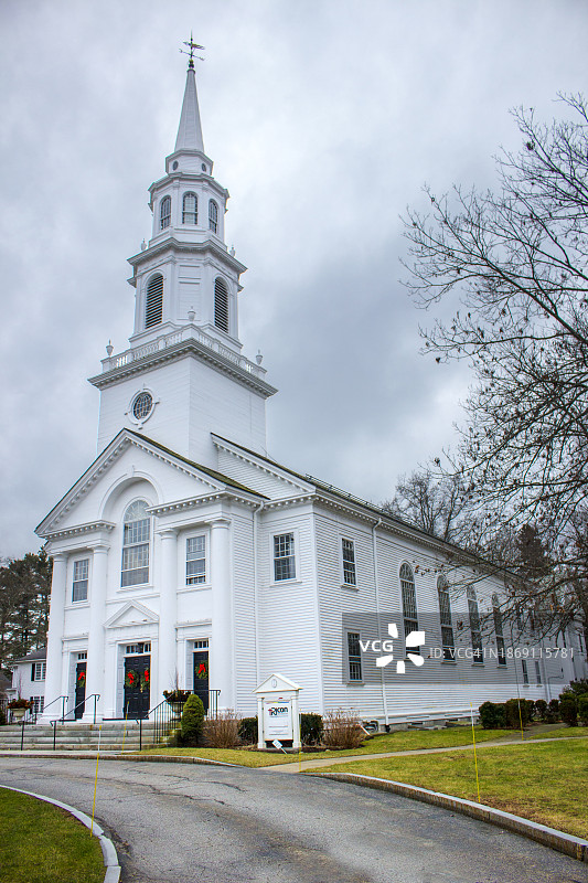 康科德三位一体公理会教堂，马萨诸塞州图片素材