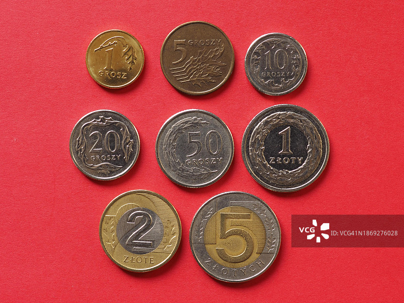 波兰兹罗提硬币，波兰，欧洲图片素材