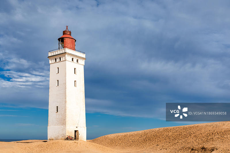 鲁伯格克努德灯塔，位于丹麦日德兰半岛图片素材