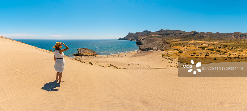 西班牙加塔角山顶海景全景照片图片素材