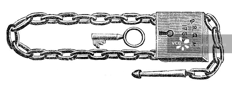 自行车锁图片素材