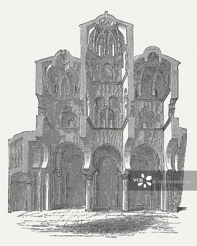 西班牙托莱多的El Cristo de la Luz（1000），出版于1876年图片素材