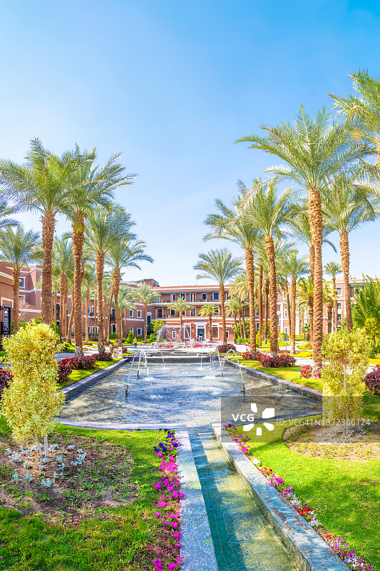 埃及阿斯旺老瀑布酒店图片素材