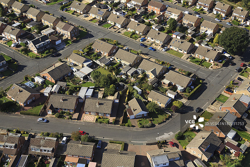 英国郊区鸟瞰图片素材