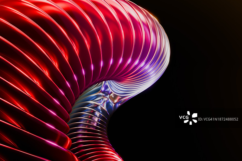 鲜艳的红色螺旋图案抽象背景艺术图片素材