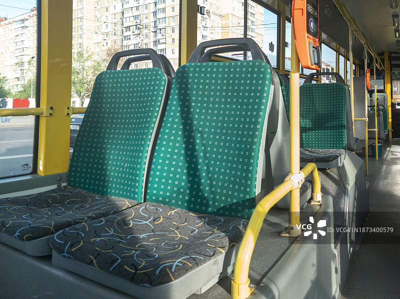 基辅公共汽车内部图片素材