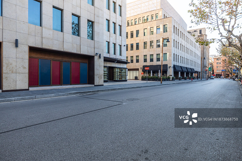 上海外滩现代城市道路图片素材