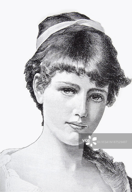 雕刻：维多利亚时期的女人图片素材