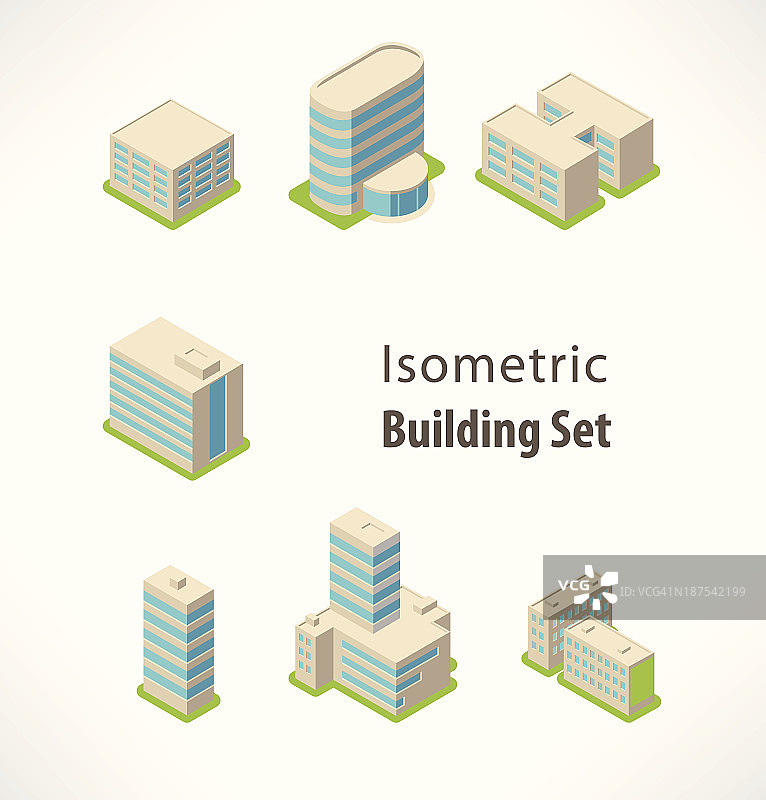2.5D矢量建筑合集图片素材