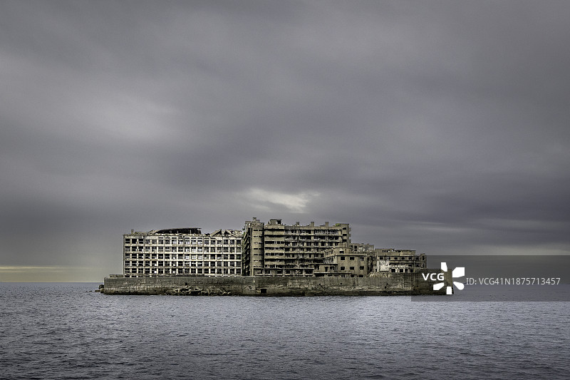 日本长崎军舰岛图片素材