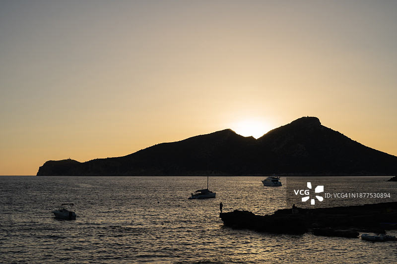 马略卡岛圣特尔莫的日落图片素材