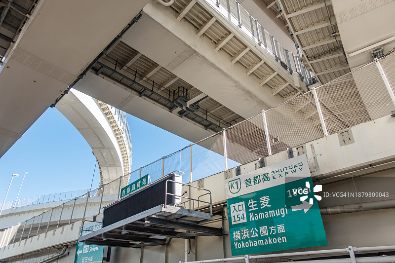 日本横滨市的公路枢纽图片素材