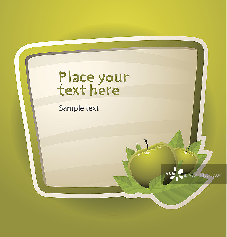 绿色苹果水果banner图片素材