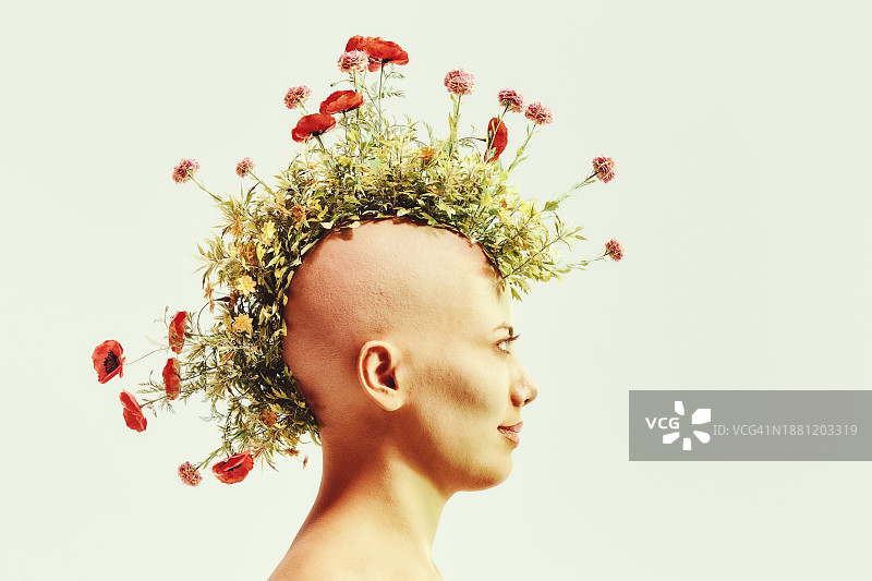 抽象超现实的发型图片素材