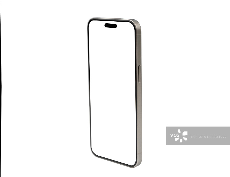 白色背景下的独立智能手机图片素材