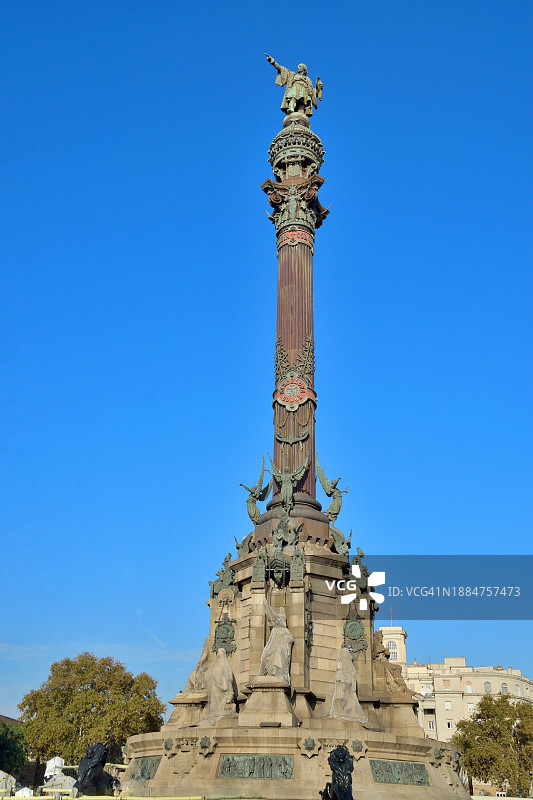 巴塞罗那：克里斯托弗·哥伦布纪念碑图片素材