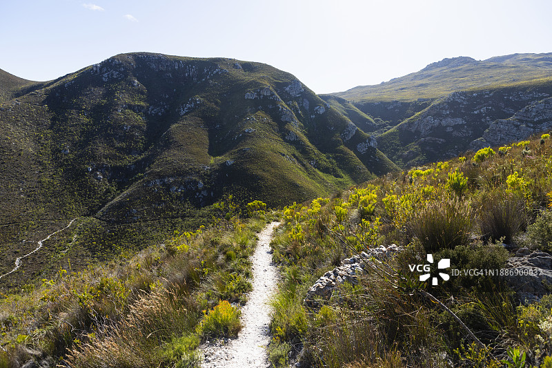 南非赫尔马努斯费恩克洛夫自然保护区山区徒步小径图片素材