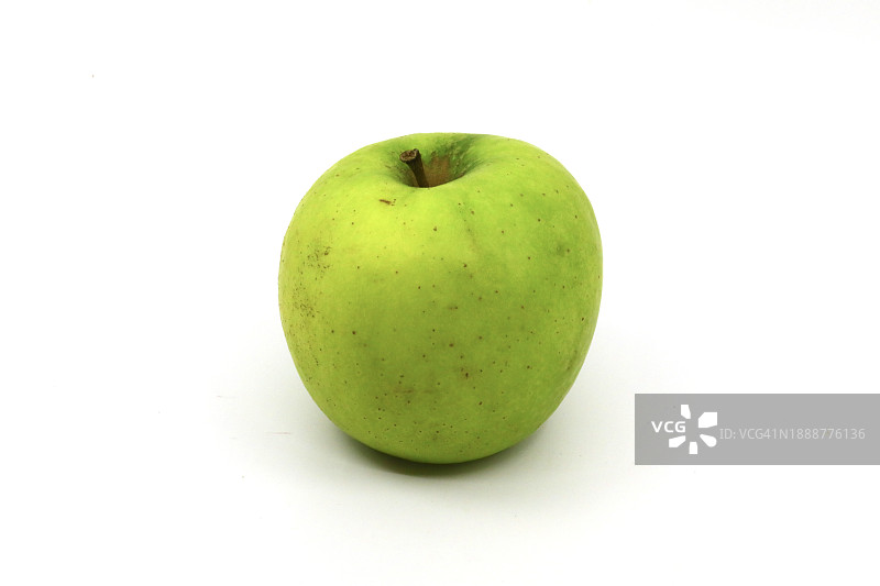 白色背景上的绿色苹果图片素材