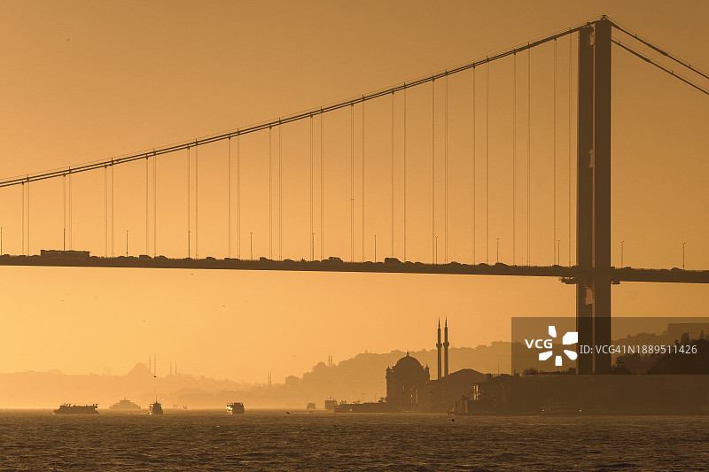 土耳其伊斯坦布尔的壮丽日落图片素材