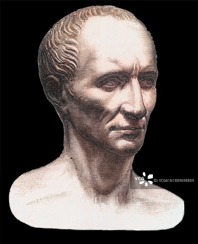 罗马将军兼政治家盖乌斯·尤利乌斯·凯撒肖像图片素材