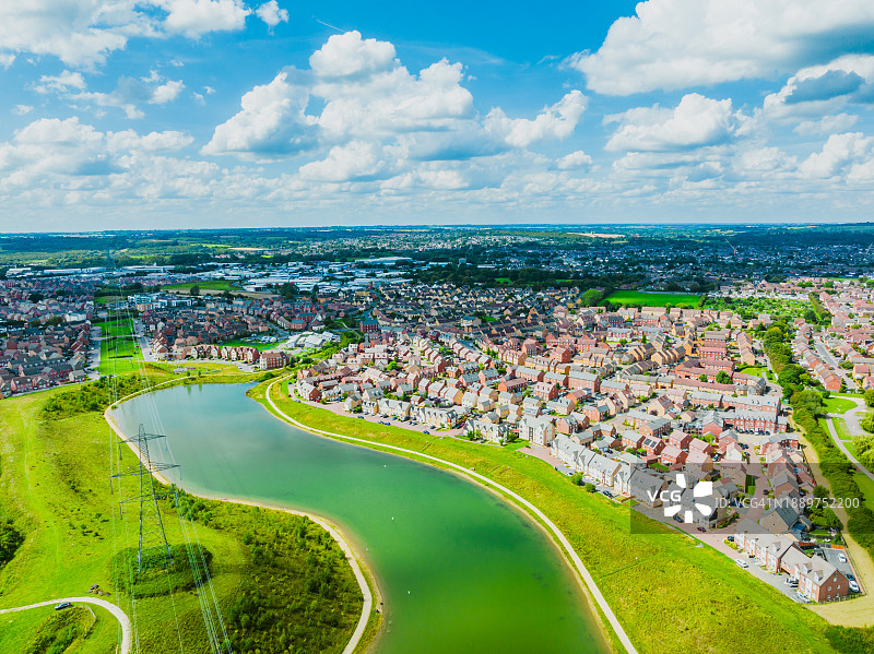 英国邓斯特布尔附近的住宅开发项目图片素材