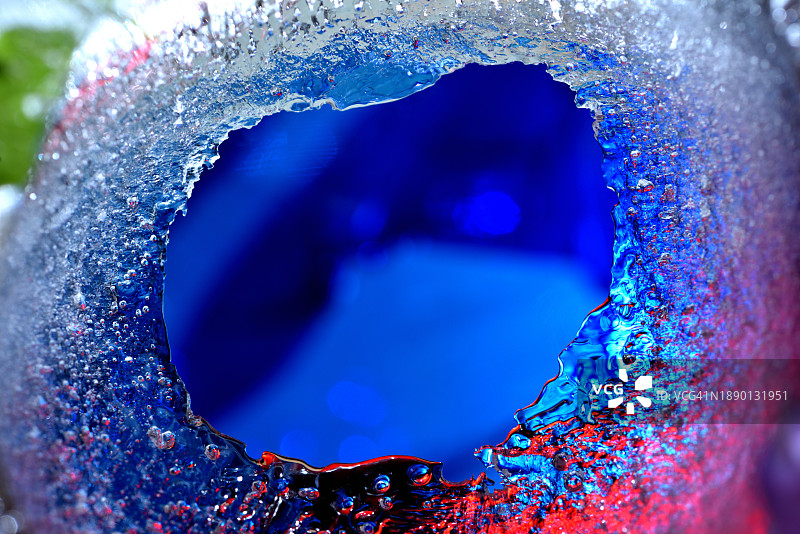 蓝色水面特写图片素材