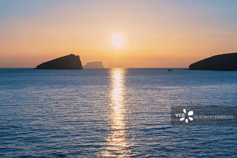 中国大连的壮丽日出图片素材